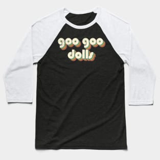 Vintage Goo Rainbow Letters Distressed Style Baseball T-Shirt